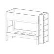 Bunk Bed with built in Bookshelf & optional trundle or drawers